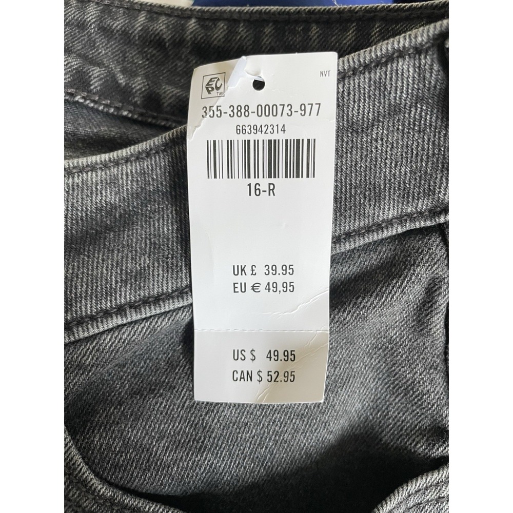 Hollister High-Rise Flared Gray Denim Jeans Women's 16R 5-Pocket Button Logo - Picture 5 of 5